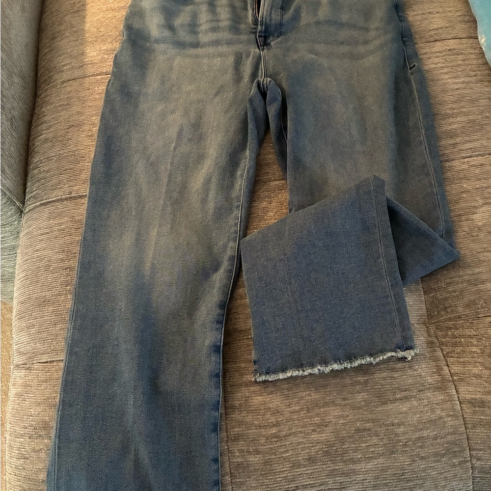 Good American Deep Blue Straight Leg Jeans